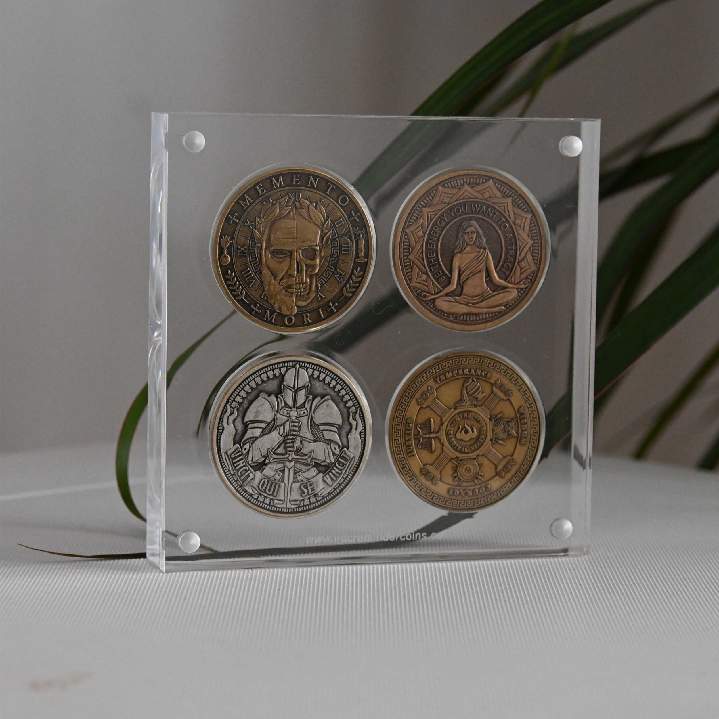 Display for 4 EDC Reminder Coins