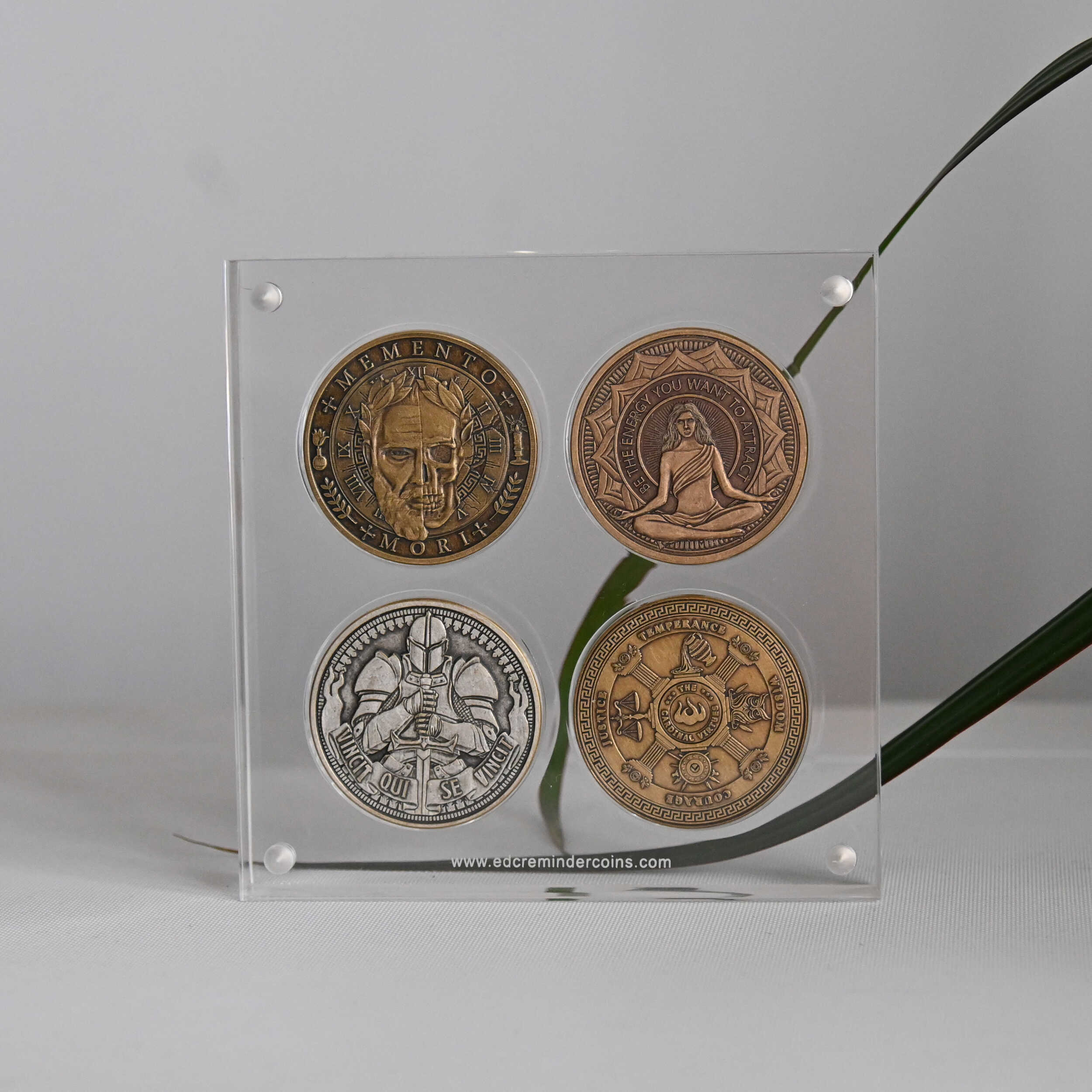 Display for 4 EDC Reminder Coins