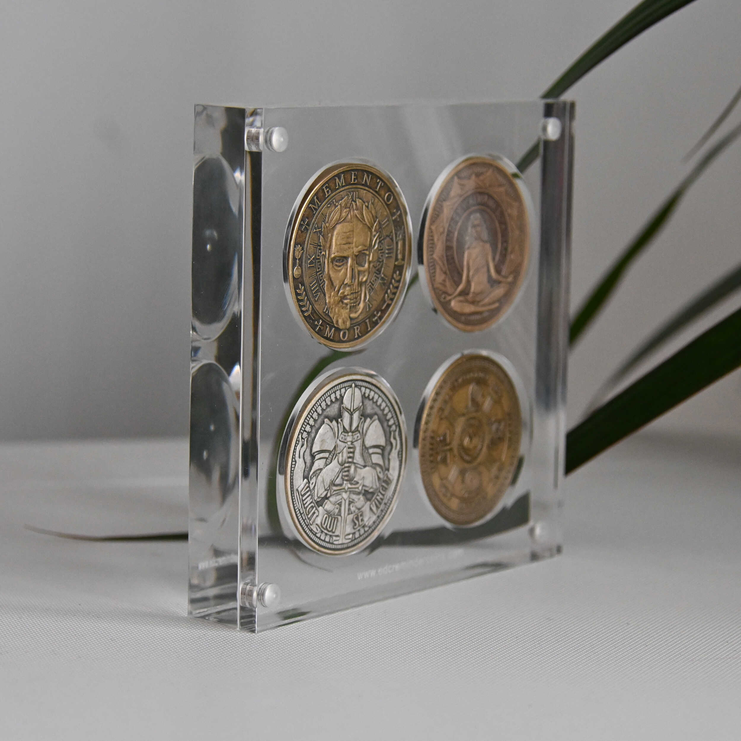 Display for 4 EDC Reminder Coins