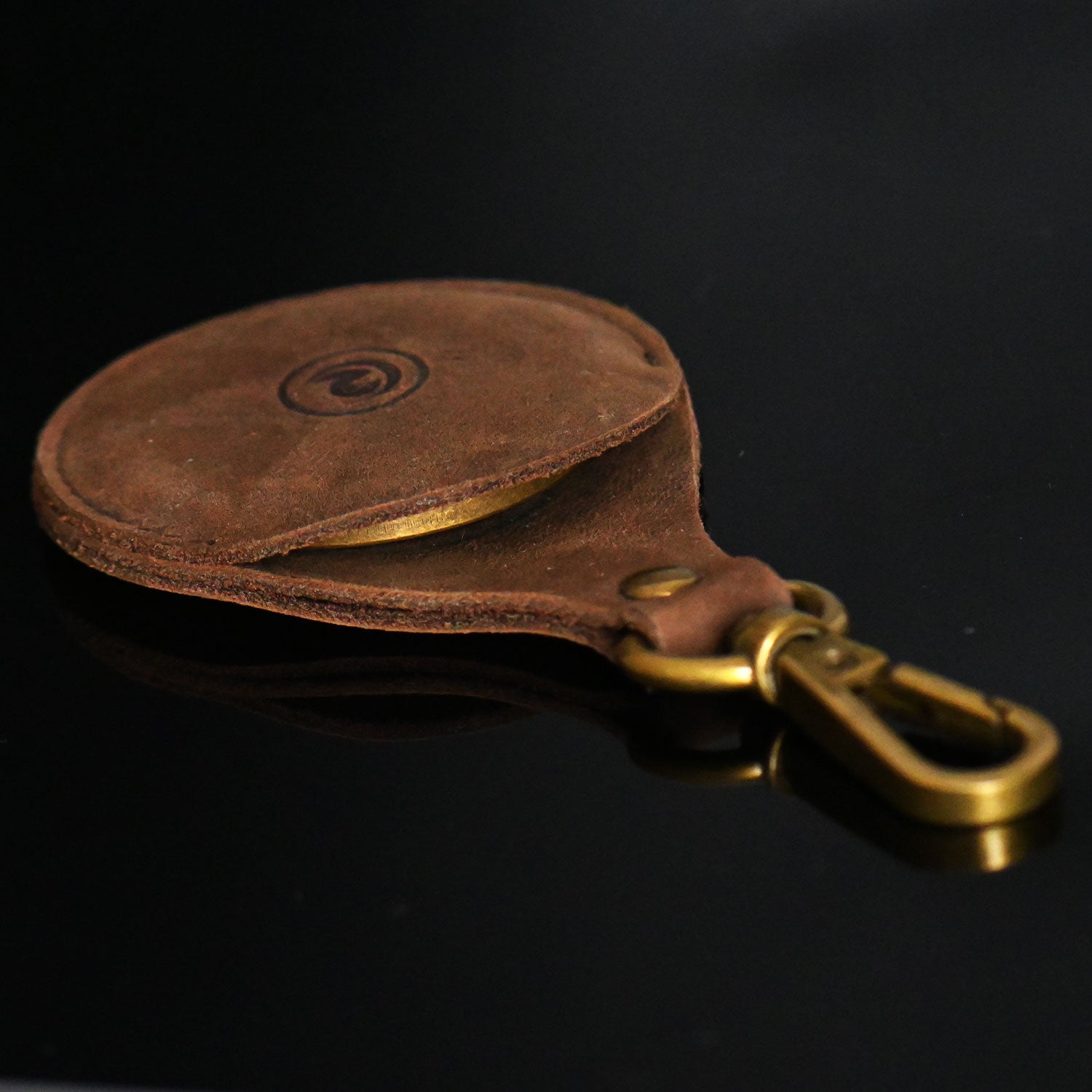 Coin Holder Leather Key Tag