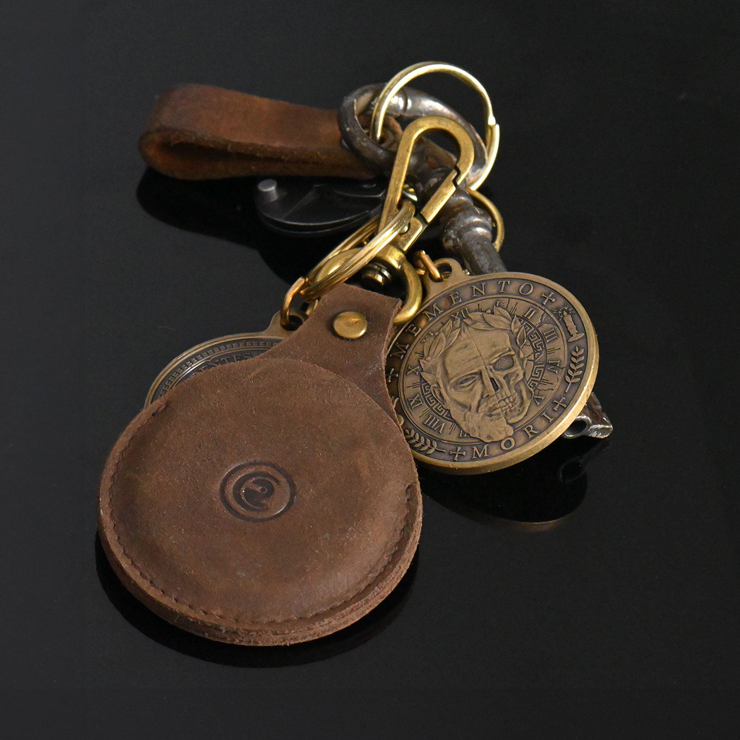 Coin Holder Leather Key Tag